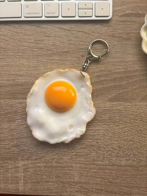 Sunny Side-Up Egg Keychain Large