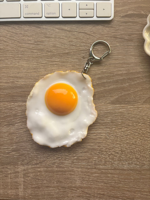 Sunny Side-Up Egg Keychain Large