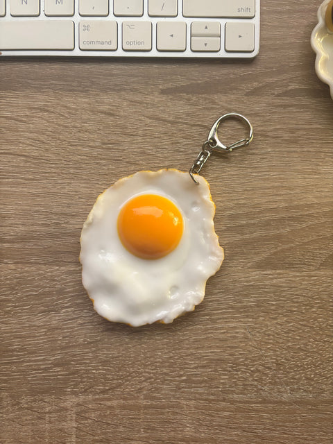 Sunny Side-Up Egg Keychain Large