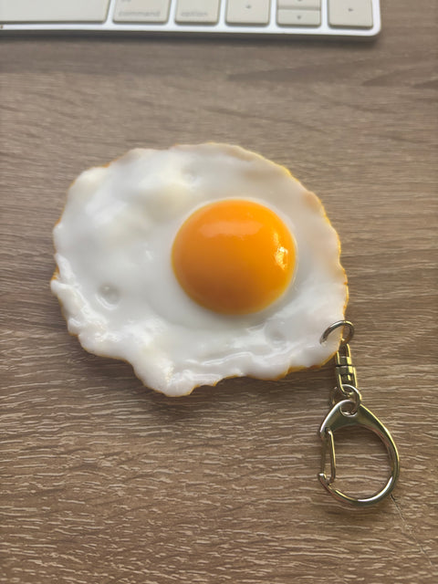 Sunny Side-Up Egg Keychain Large