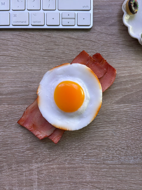 Sunny Side-Up Egg Magnet with Bacon B