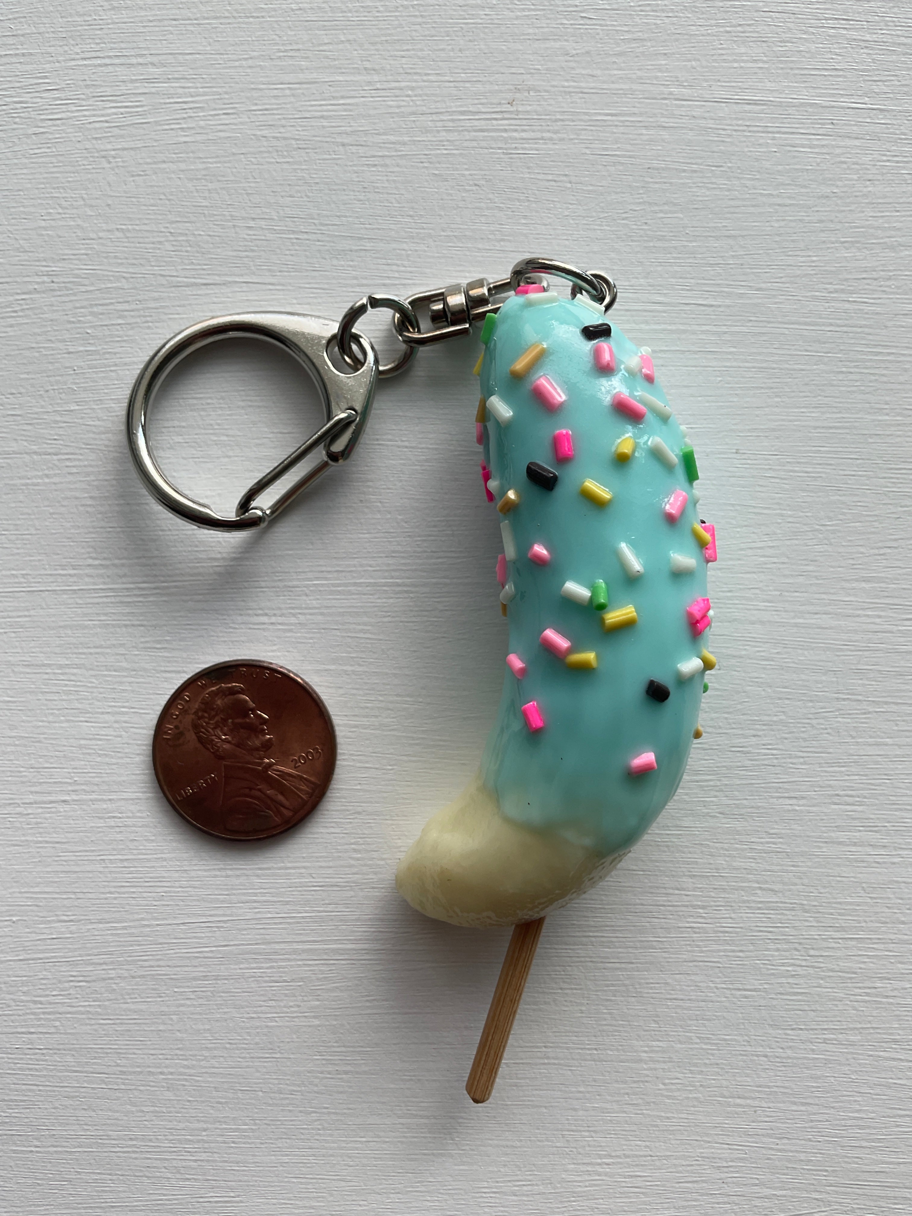 Banana with stick Keychain Blue – P FACTORY
