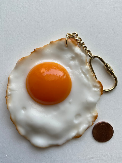 Stationery Pal Fried Egg Metal Keychain