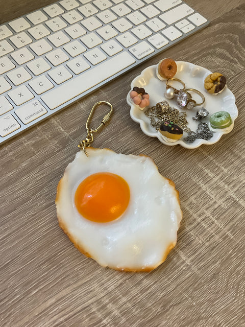Sunny Side-Up Egg Keychain Large