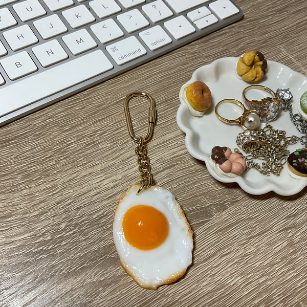 Stationery Pal Fried Egg Metal Keychain