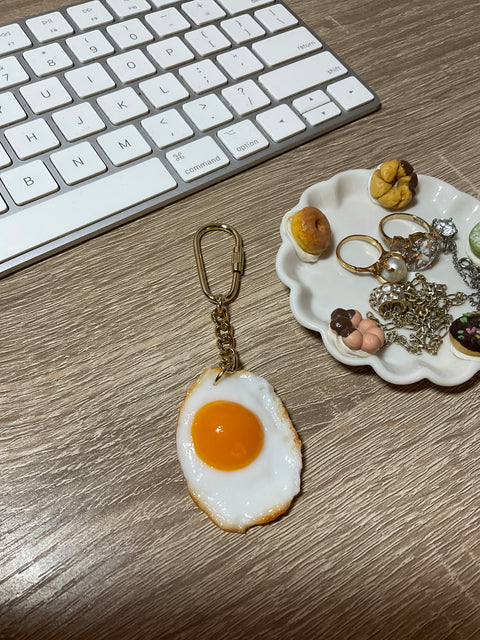 Sunny Side-Up Egg Keychain Small